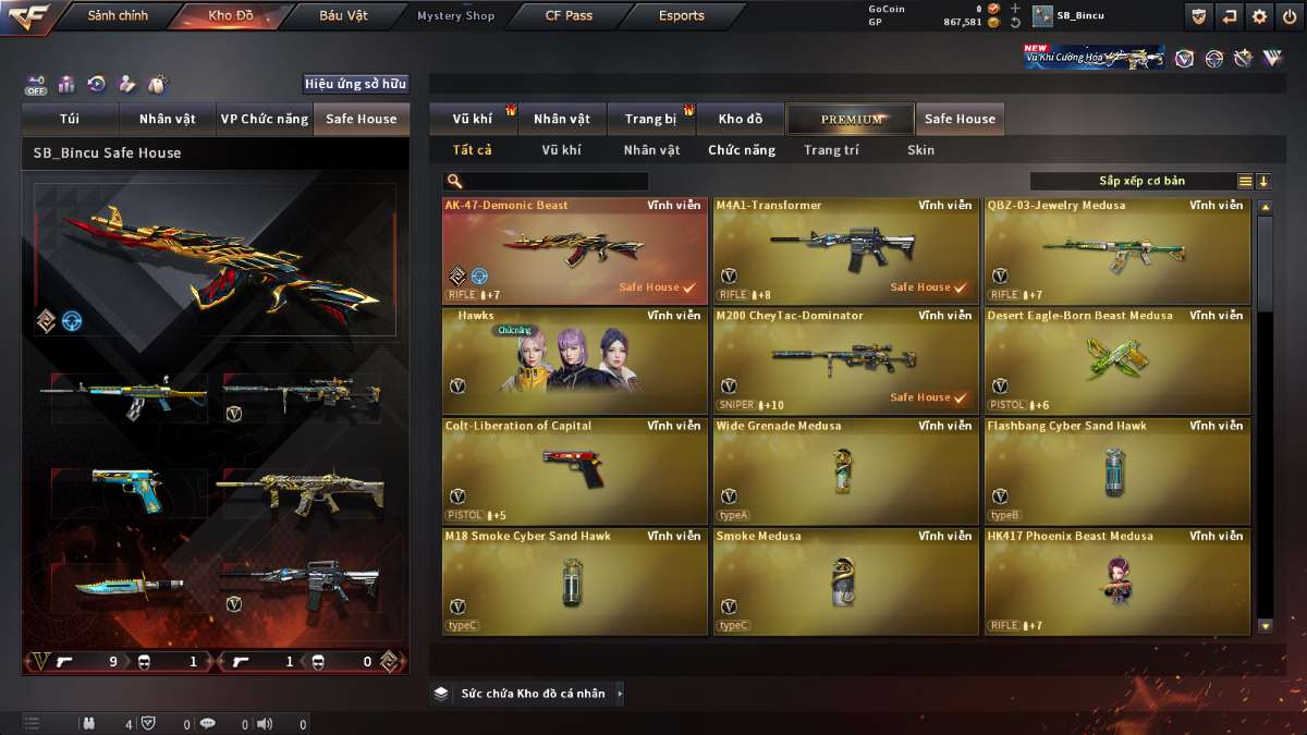 shop acc cf uy tin gia re